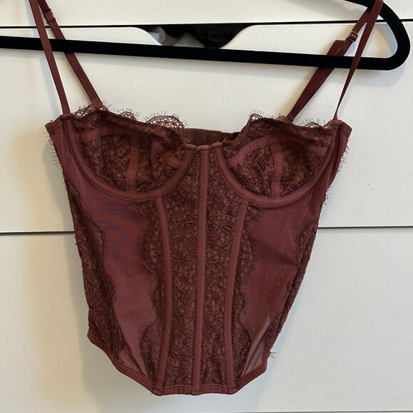 Urban Outfitters Out From Under Modern Love Corset (Burgundy) - Picture 1 of 6